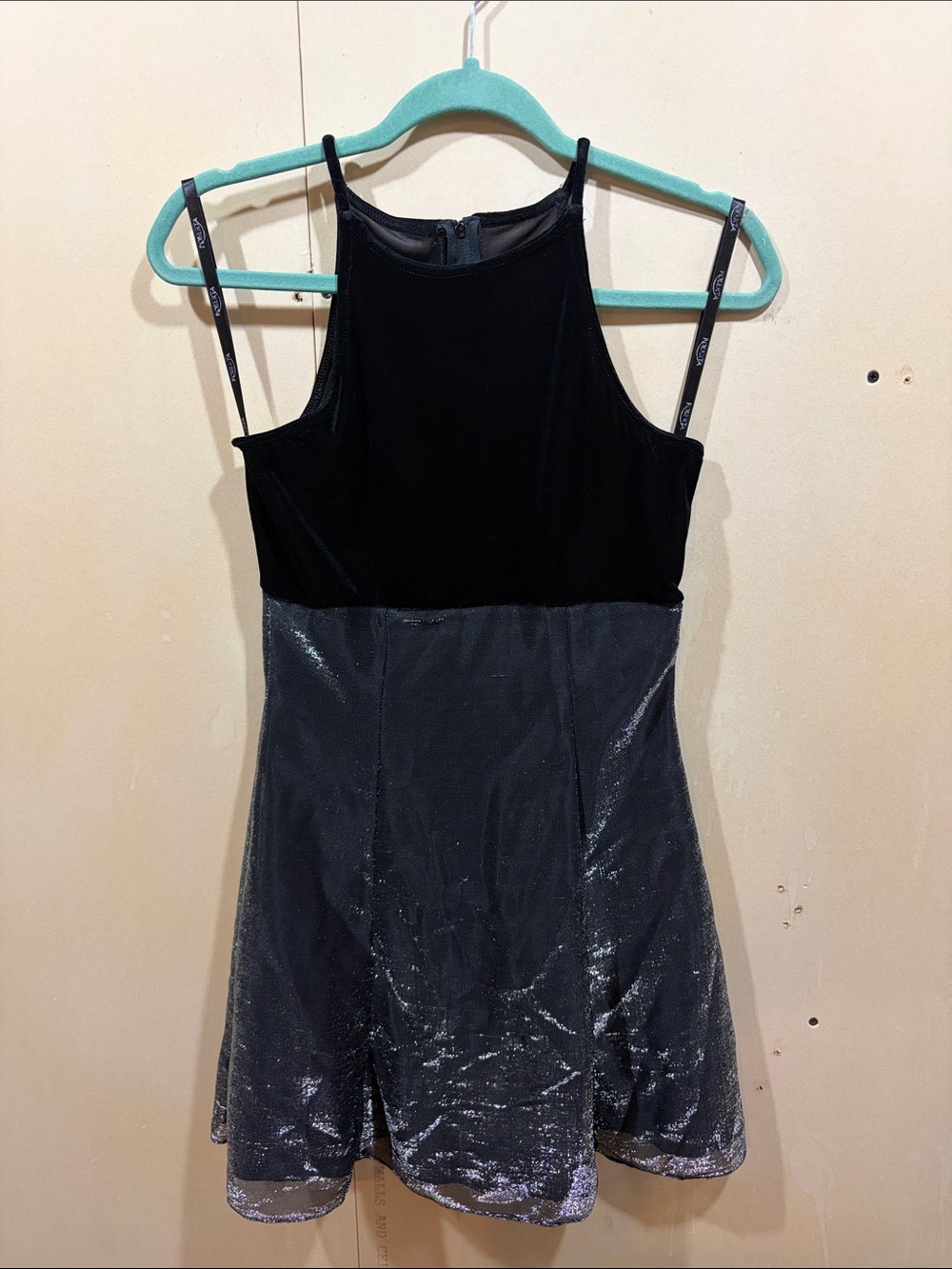 Vintage Made In USA Roberta Black And Silver Party Dress Size S